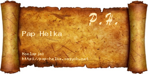 Pap Helka névjegykártya